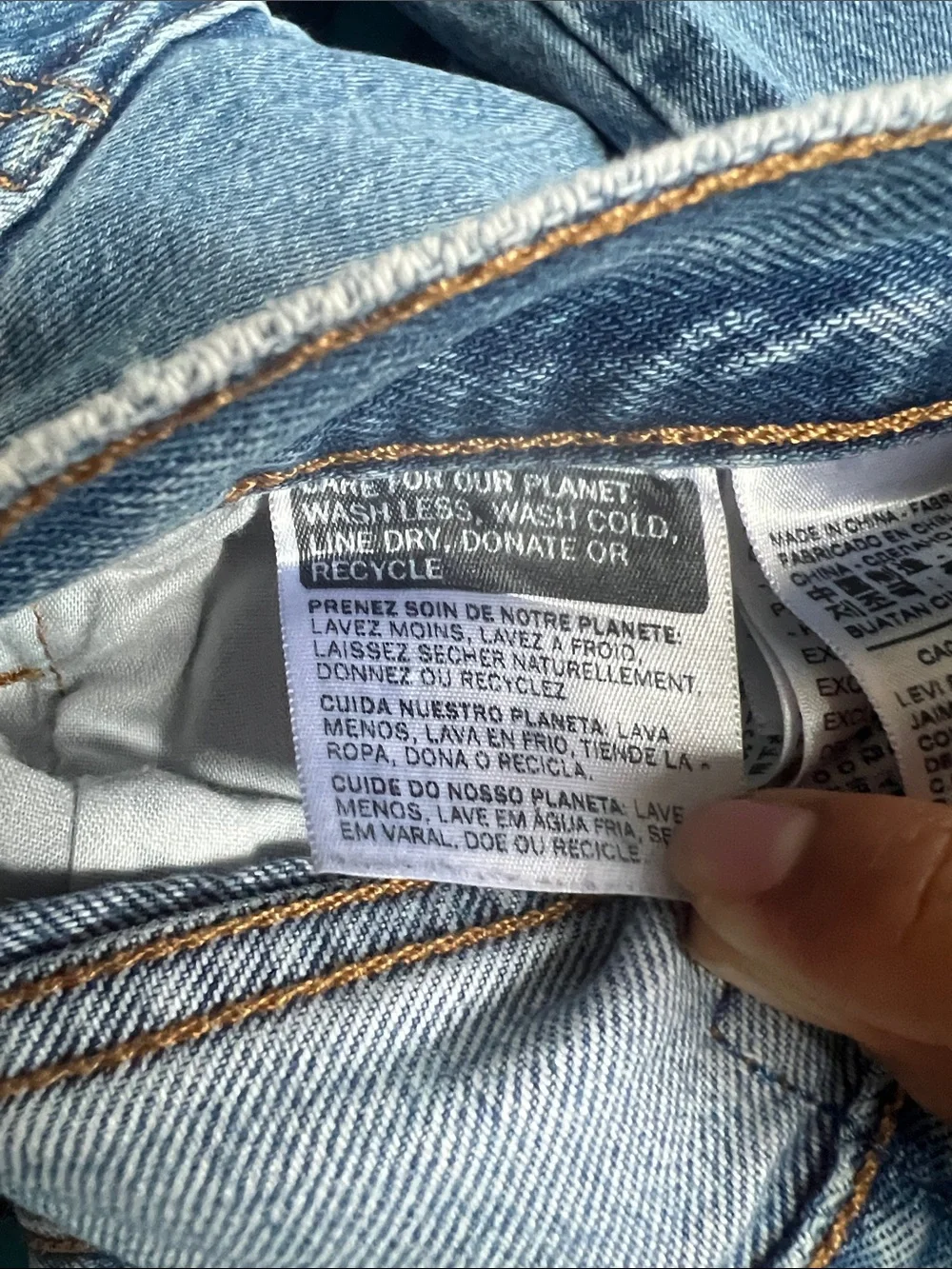 Levi's Distressed Blue Slim Straight Jeans
